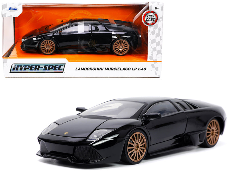 Lamborghini Murcielago LP640 Black with Copper Wheels "Hyper-Spec" Series 1/24 Diecast Model Car by Jada