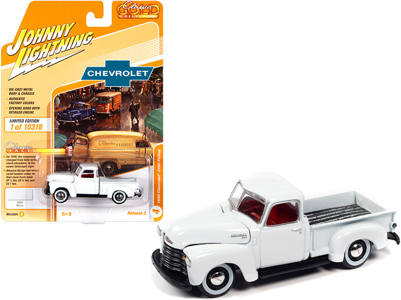 1950 Chevrolet 3100 Pickup Truck White Classic Gold Collection Serie