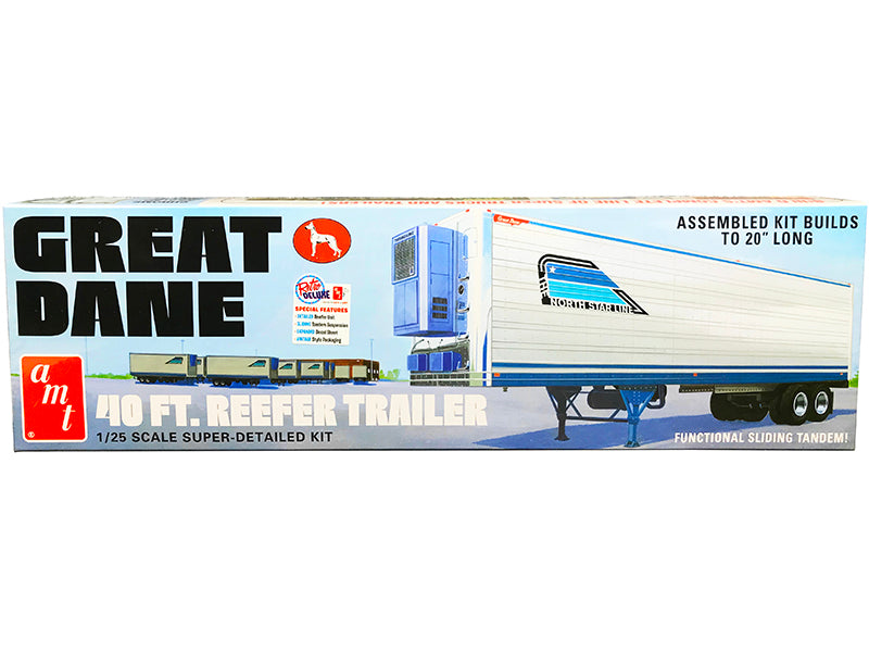 Skill 3 Model Kit Great Dane 40 Ft. Reefer Refrigerated Trailer 1/25 Scale Model by AMT