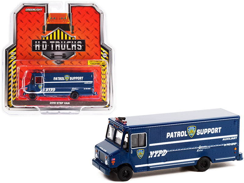 2019 Step Van Dark Blue Auxiliary Patrol Support "New York City Police Department" (NYPD) "H.D. Trucks" Series 22 1/64 Diecast Model Car by Greenlight
