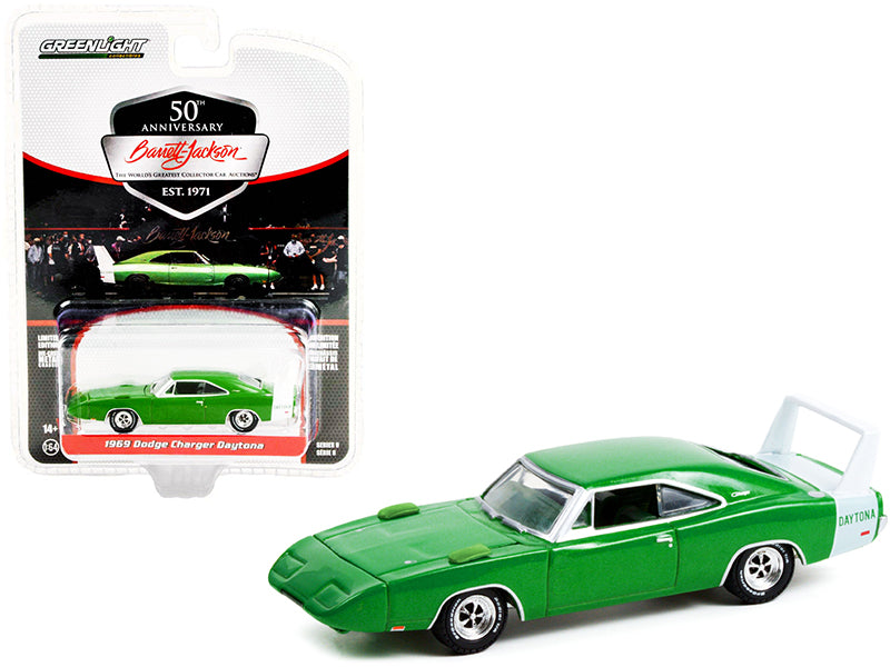 1969 Dodge Charger Daytona Spring Green Metallic with Green Interior and White Tail Stripe (Lot