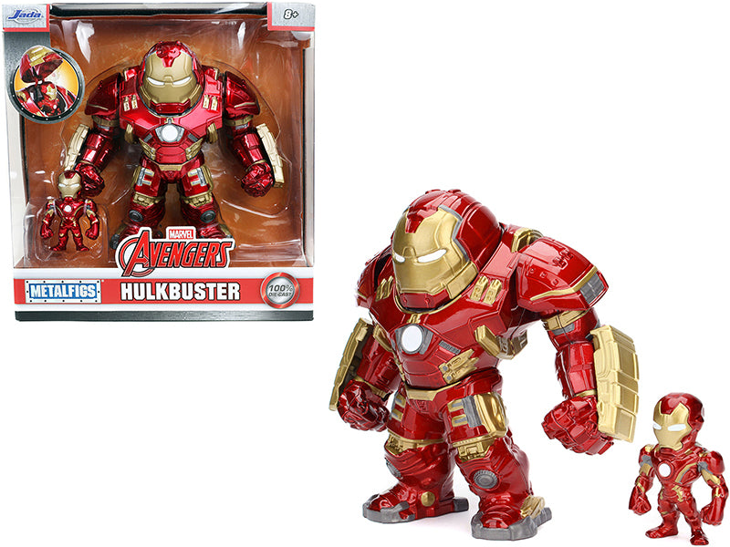 Hulkbuster 6.5" and Iron Man 2.5" Diecast Figurines Set of 2 pieces "Avengers" "The Infinity Saga" Marvel Studios "Metalfigs" Series Diecast Models by Jada