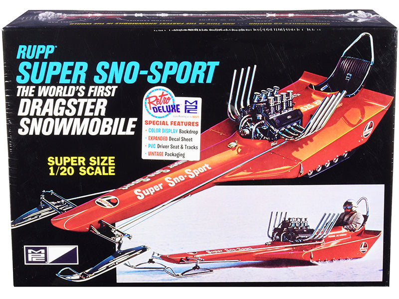 Skill 2 Model Kit Rupp Super Sno-Sport Snowmobile Dragster (The World's First) 1/20 Scale Model by MPC