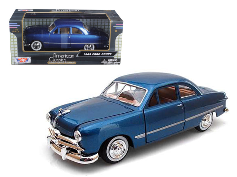 1949 Ford Coupe Blue 1/24 Diecast Model Car by Motormax