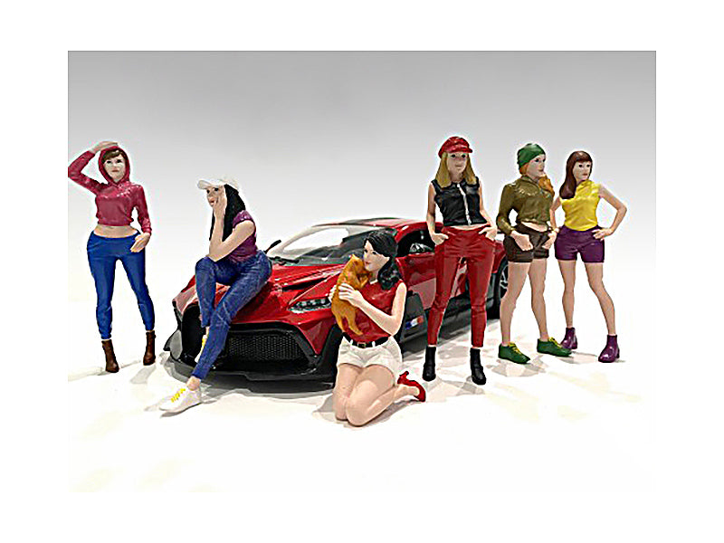 "Girls Night Out" 6 piece Figurine Set for 1/18 Scale Models by American Diorama