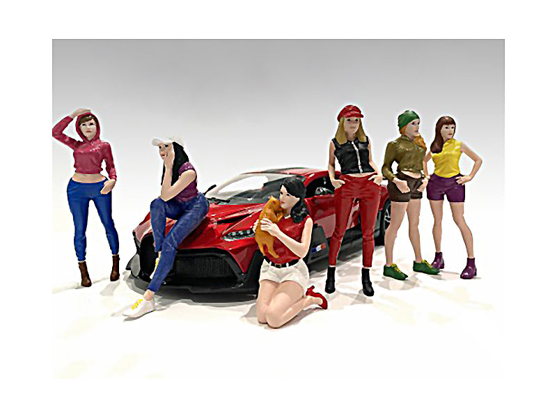 "Girls Night Out" 6 piece Figurine Set for 1/24 Scale Models by American Diorama
