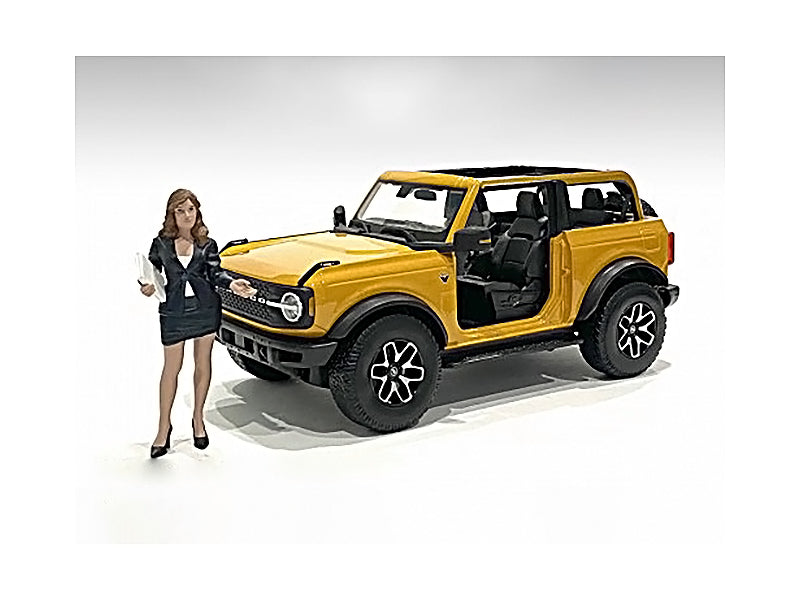 "The Dealership" Female Salesperson Figurine for 1/24 Scale Models by American Diorama