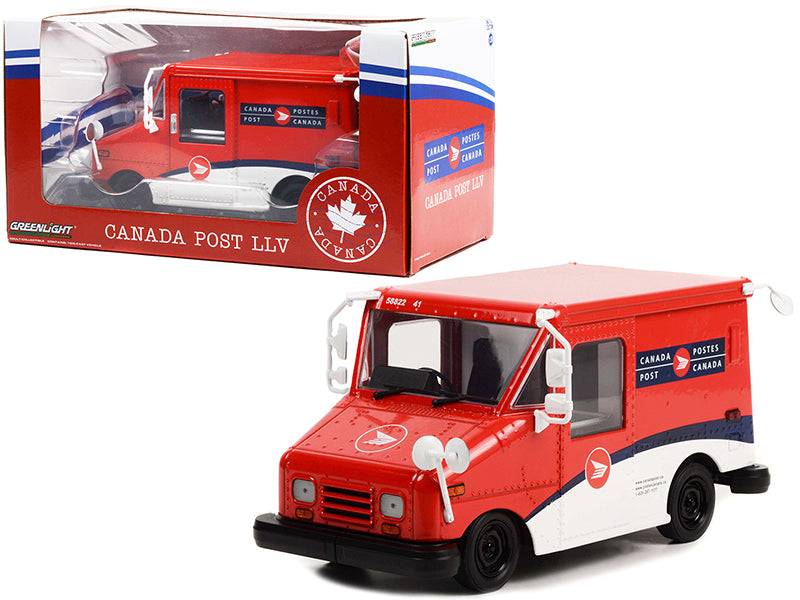Canada Post LLV Long-Life Postal Delivery Vehicle Red and White 1/24 Diecast Model by Greenlight