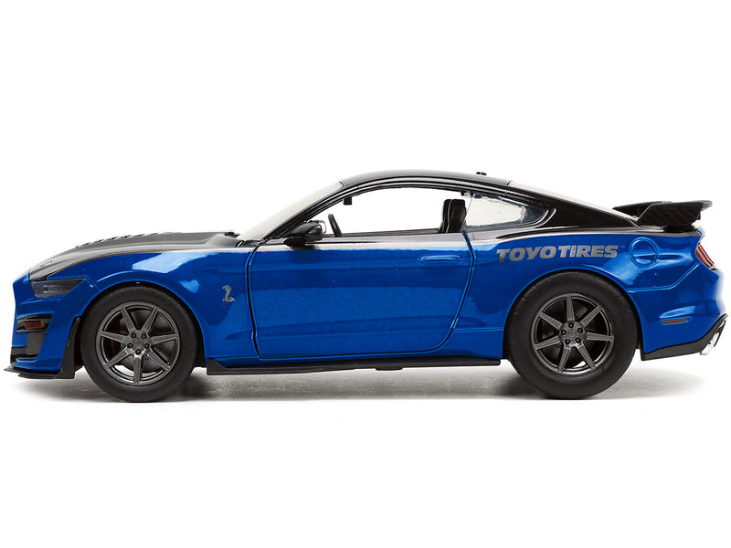 2020 Ford Mustang Shelby GT500 Blue and Black "Toyo Tires" "Bigtime Muscle" Series 1/24 Diecast Model Car by Jada