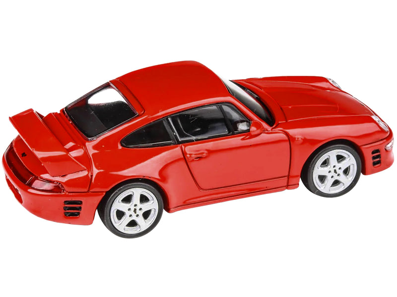 1995 RUF CTR2 Guards Red 1/64 Diecast Model Car by Paragon