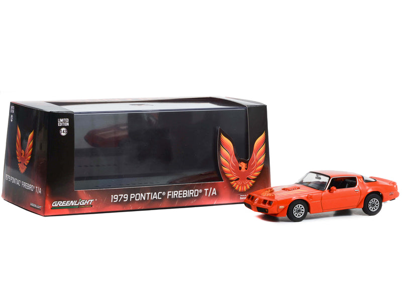 1979 Pontiac Firebird T/A Trans Am Mayan Red with Hood Phoenix 1/43 Diecast Model Car by Greenlight