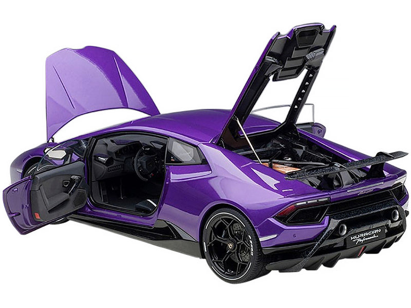 Lamborghini Huracan Performante Viola Pasifae / Pearl Purple with Black Wheels 1/12 Model Car by Autoart