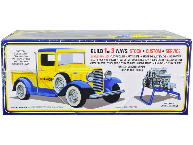 Skill 2 Model Kit 1934 Ford Pickup Truck "Sunoco" 3 in 1 Kit 1/25 Scale Model by AMT
