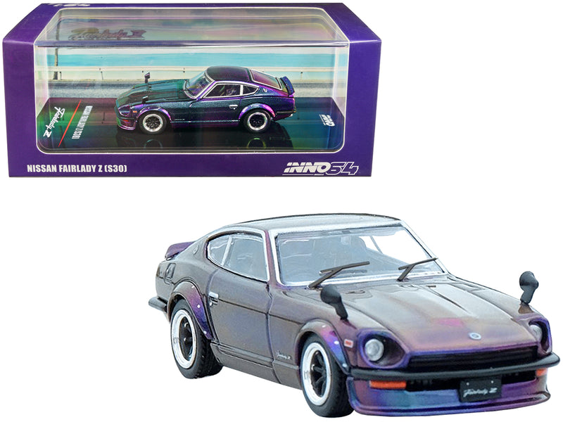 Nissan Fairlady Z (S30) RHD (Right Hand Drive) Midnight Purple II Metallic "Hong Kong Ani-Com and Games 2022" Event Edition 1/64 Diecast Model Car by Inno Models