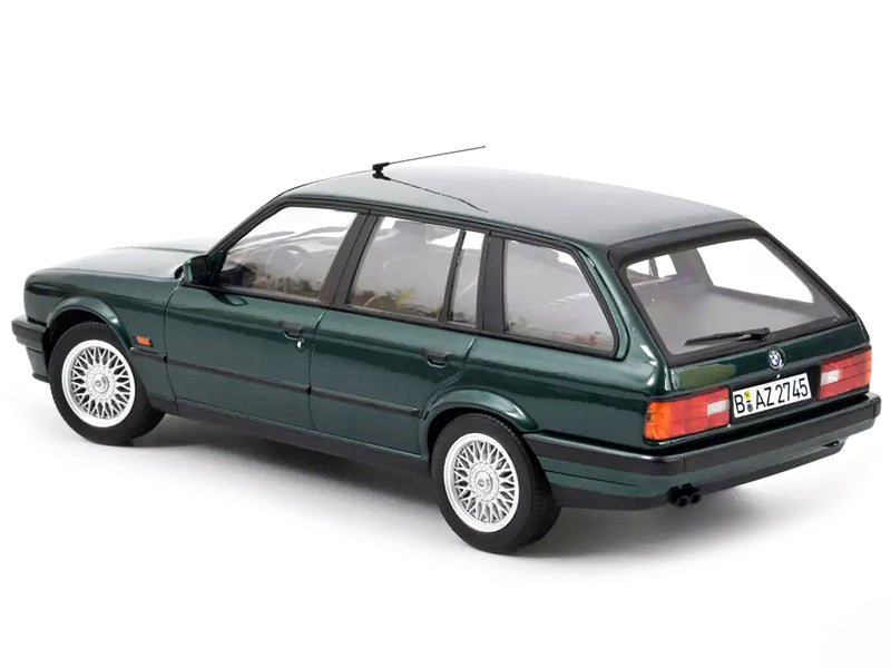 1990 BMW 325i Touring Green Metallic 1/18 Diecast Model Car by Norev