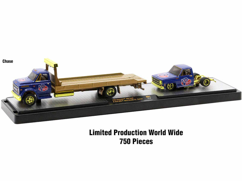 Auto Haulers Set of 3 Trucks Release 61 Limited Edition to 8400 pieces Worldwide 1/64 Diecast Model Cars by M2 Machines