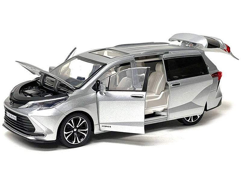 Toyota Sienna Minivan Silver Metallic 1/24 Diecast Model Car
