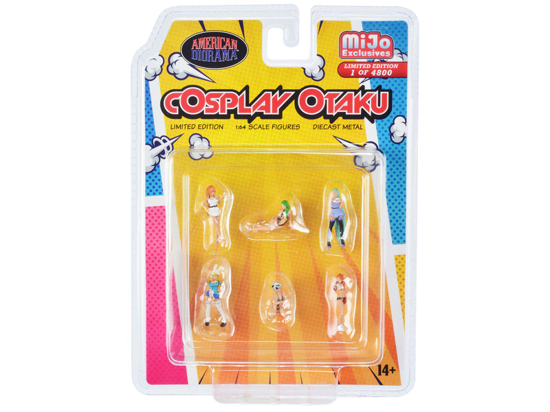 "Cosplay Otaku" 6 piece Diecast Figure Set Limited Edition to 4800 pieces Worldwide for 1/64 Scale Models by American Diorama
