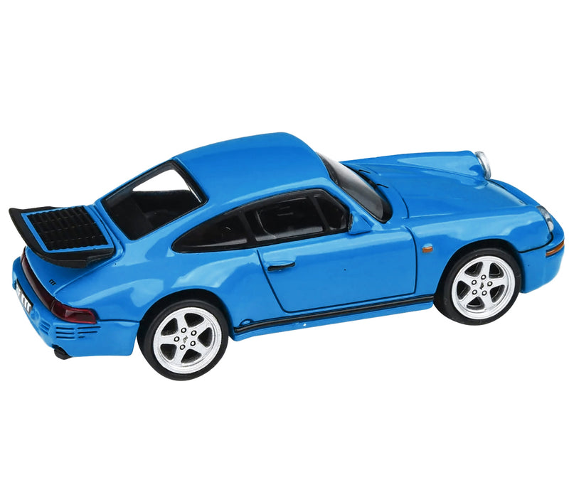 1987 RUF CTR Racing Blue 1/64 Diecast Model Car by Paragon Models