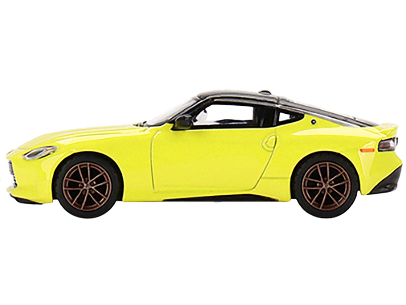 2023 Nissan Z Proto Spec Ikazuchi Yellow with Black Top Limited Edition to 3000 pieces Worldwide 1/64 Diecast Model Car by True Scale Miniatures