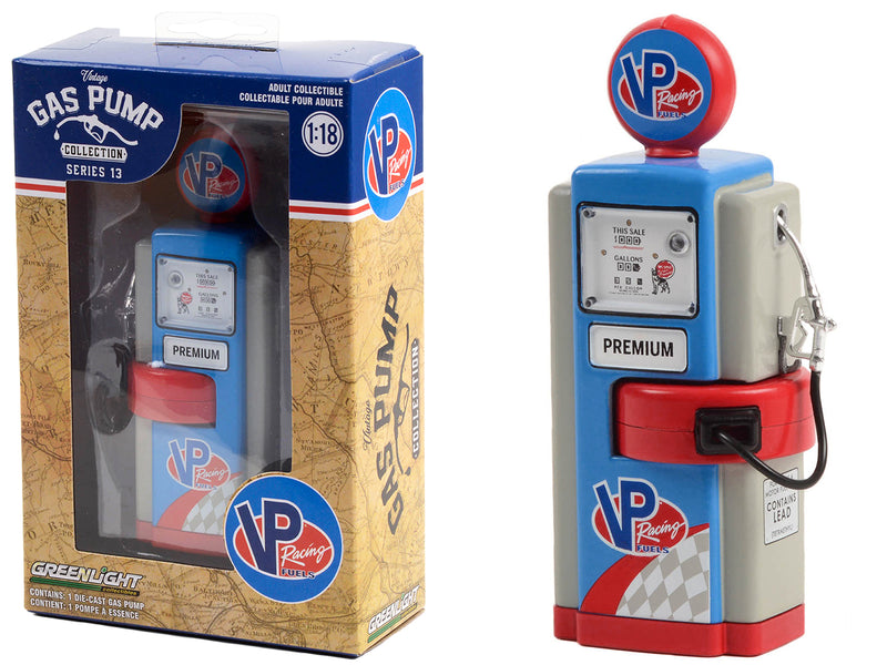 1948 Wayne 100-A Gas Pump "VP Racing Fuels" Blue and Gray "Vintage Gas Pumps" Series 13 1/18 Diecast Model by Greenlight
