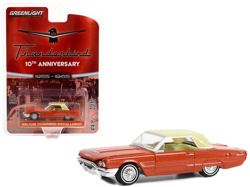 1965 Ford Thunderbird Special Landau Ember-Glo Metallic with Cream Top and Interior "10th Anniversary" "Anniversary Collection" Series 15 1/64 Diecast Model Car by Greenlight