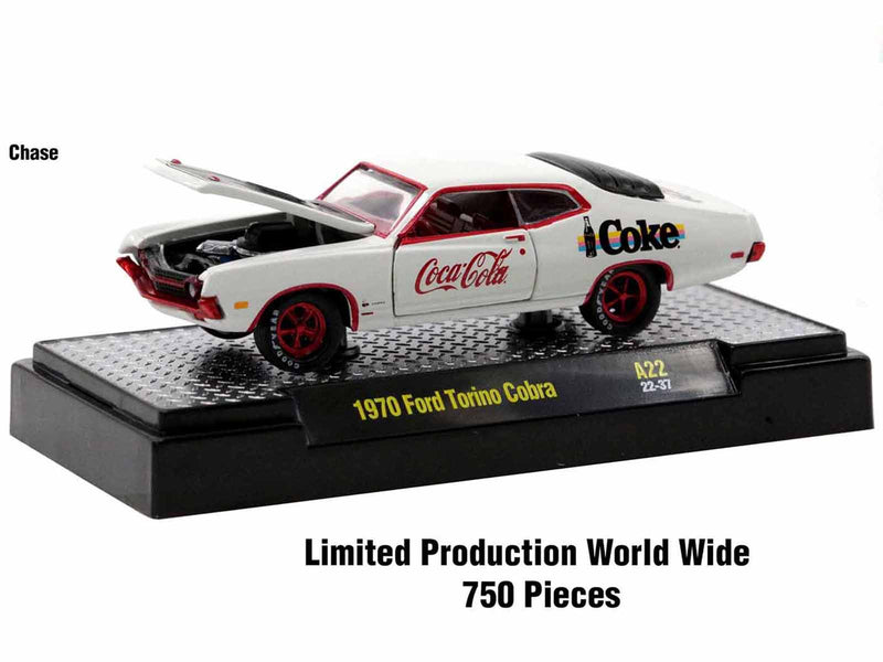 "Coca-Cola" Set of 3 pieces Release 22 Limited Edition to 8750 pieces Worldwide 1/64 Diecast Model Cars by M2 Machines