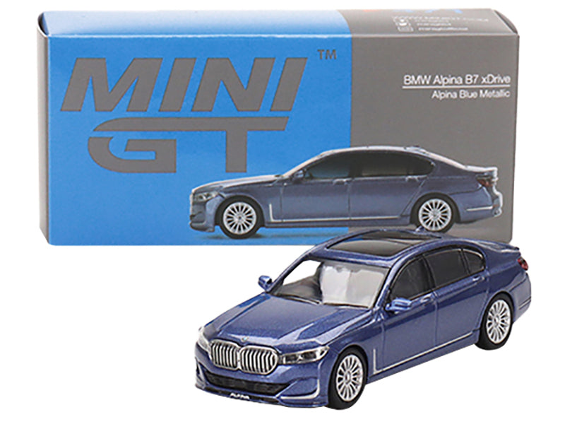 BMW Alpina B7 xDrive Alpina Blue Metallic with Sunroof Limited Edition to 2040 pieces Worldwide 1/64 Diecast Model Car by True Scale Miniatures