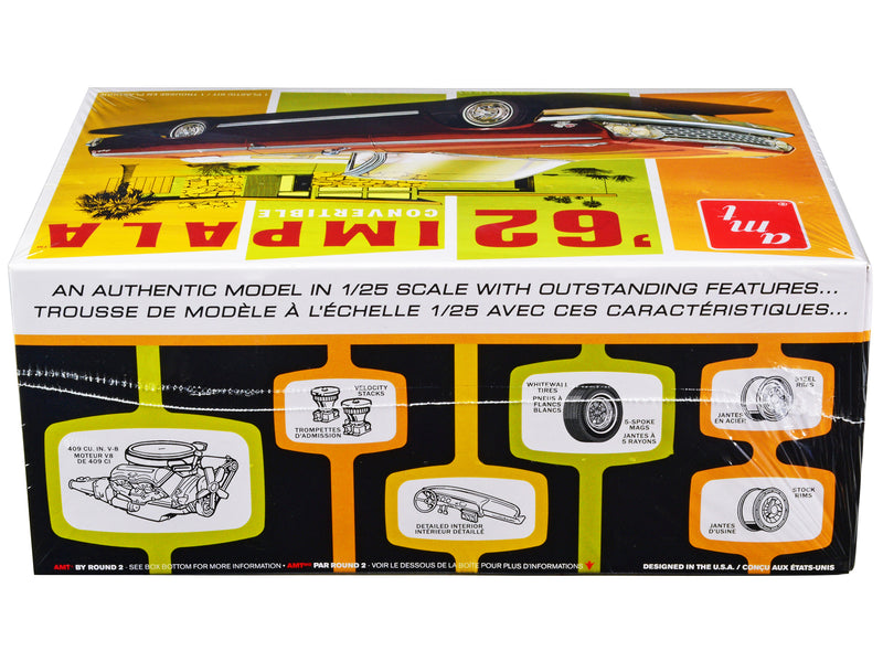 Skill 2 Model Kit 1962 Chevrolet Impala Convertible 1/25 Scale Model by AMT
