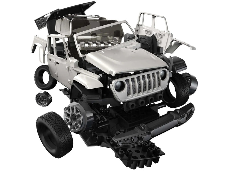 Skill 1 Model Kit Jeep Gladiator (JT) Overland Silver Snap Together Model by Airfix Quickbuild