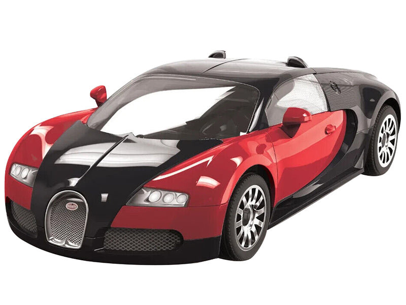 Skill 1 Model Kit Bugatti Veyron Red / Black Snap Together Model by Airfix Quickbuild