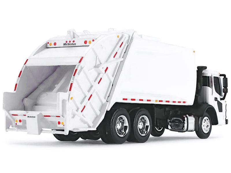 Mack LR with McNeilus Rear Load Refuse Body White 1/87 (HO) Diecast Model by First Gear