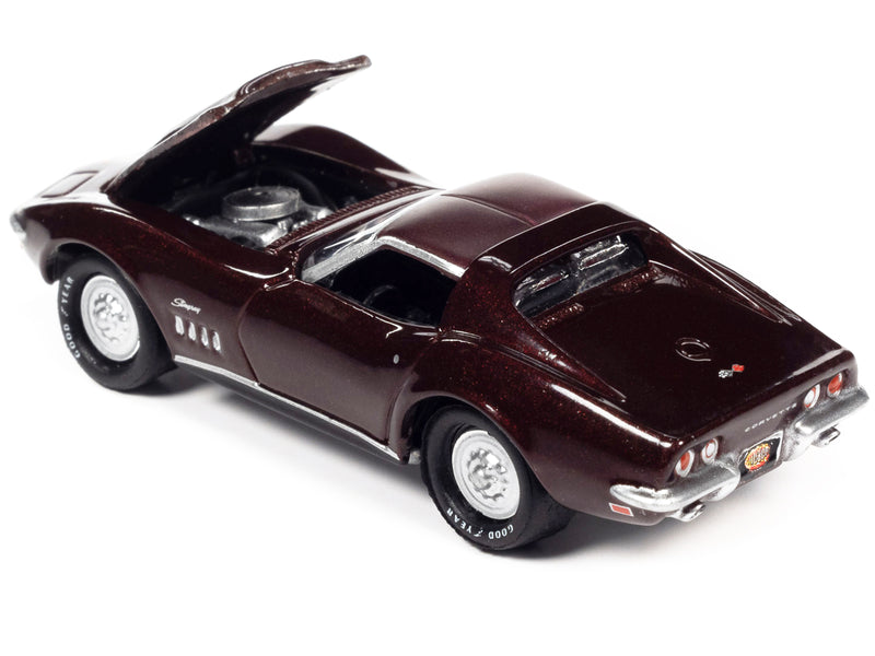 1969 Chevrolet Corvette 427 Garnet Red Metallic "MCACN (Muscle Car and Corvette Nationals)" Limited Edition to 4260 pieces Worldwide "Muscle Cars USA" Series 1/64 Diecast Model Car by Johnny Lightning