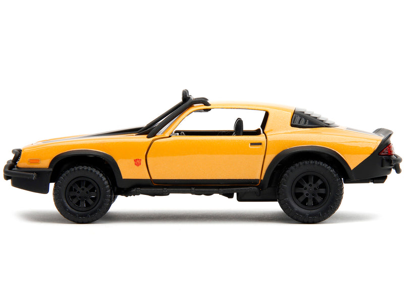 1977 Chevrolet Camaro Off-Road Version Yellow Metallic with Black Stripes "Transformers: Rise of the Beasts" (2023) Movie "Hollywood Rides" Series 1/32 Diecast Model Car by Jada