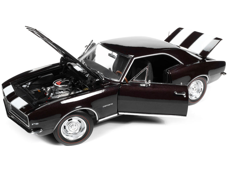 1967 Chevrolet Camaro Z/28 Royal Plum with White Stripes "Muscle Car & Corvette Nationals" (MCACN) 1/18 Diecast Model Car by Auto World