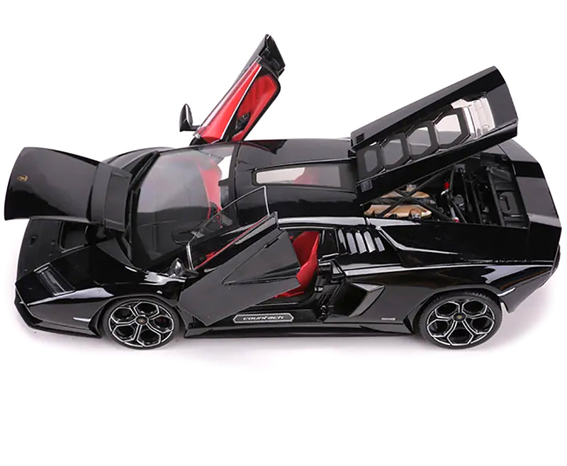 Lamborghini Countach LPI 800-4 Black with Red Interior "Special Edition" 1/18 Diecast Model Car by Maisto