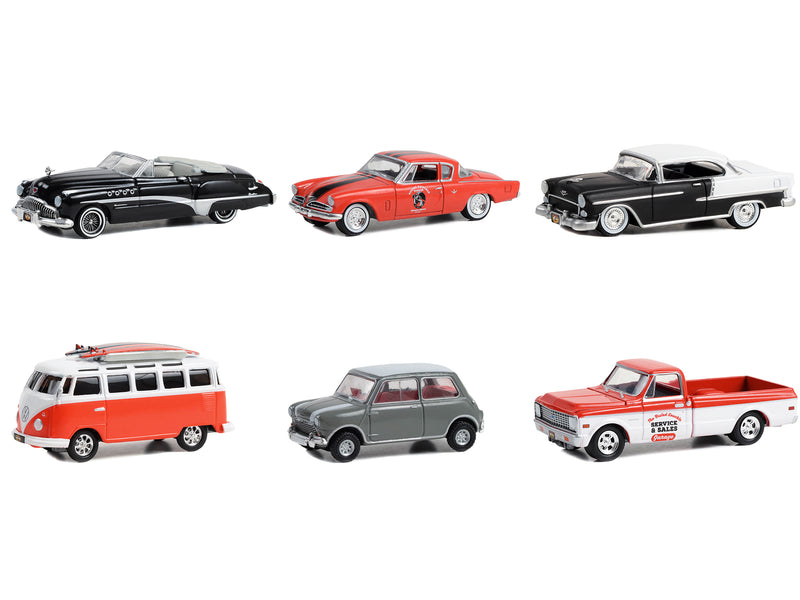 "Busted Knuckle Garage" Series 2 6 piece Set 1/64 Diecast Model Cars by Greenlight