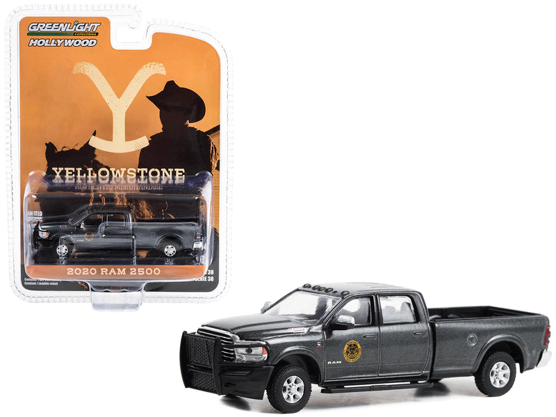 2020 Ram 2500 Pickup Truck Dark Gray Metallic "Montana Livestock Association" "Yellowstone" (2018-Current) TV Series "Hollywood Series" Release 39 1/64 Diecast Model Car by Greenlight