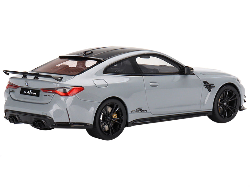 BMW AC Schnitzer M4 Competition (G82) Brooklyn Gray Metallic with Carbon Top 1/18 Model Car by Top Speed