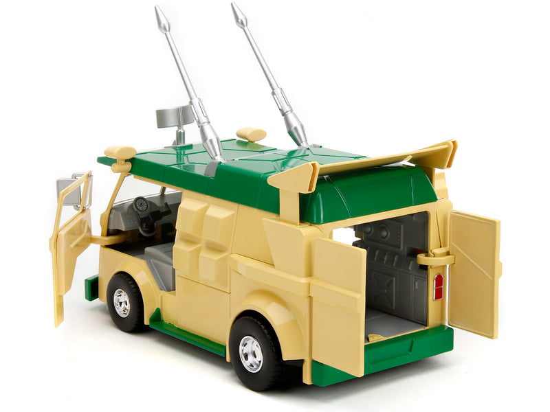 Party Wagon Green and Beige and Donatello Diecast Figure "Teenage Mutant Ninja Turtles" "Hollywood Rides" Series Diecast Model by Jada