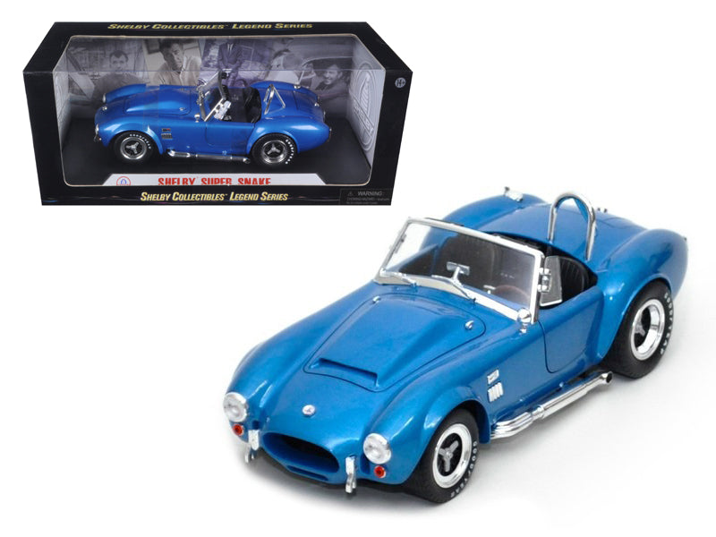 1966 Shelby Cobra Super Snake Blue 1/18 Diecast Model Car by Shelby Collectibles