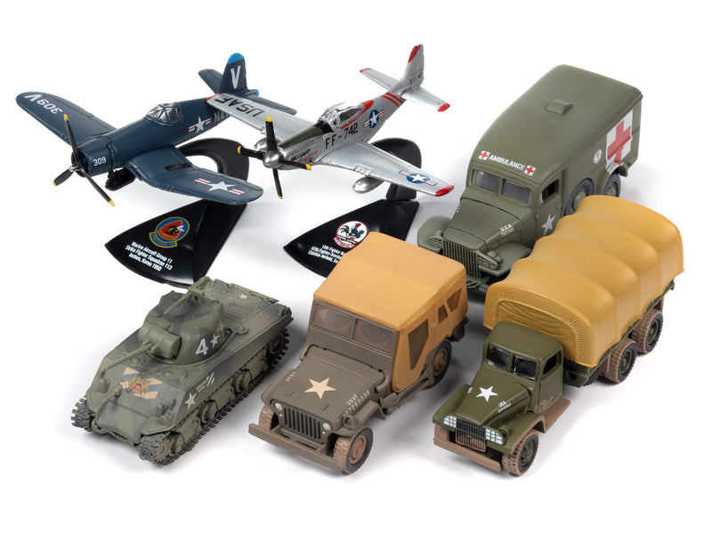 "Korea: The Forgotten War" Military Set B of 6 pieces 2023 Release 1 Limited Edition to 2000 pieces Worldwide Diecast Models by Johnny Lightning