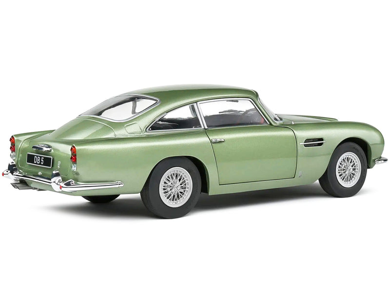 1964 Aston Martin DB5 RHD (Right Hand Drive) Porcelain Green Metallic 1/18 Diecast Model Car by Solido