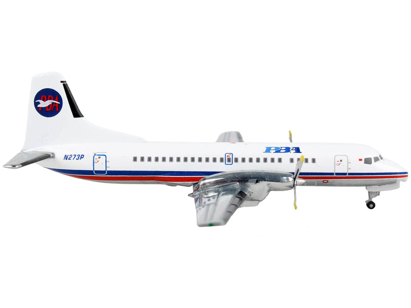 NAMC YS-11A Commercial Aircraft "Provincetown-Boston Airlines (PBA)" White with Red and Blue Stripes 1/400 Diecast Model Airplane by GeminiJets