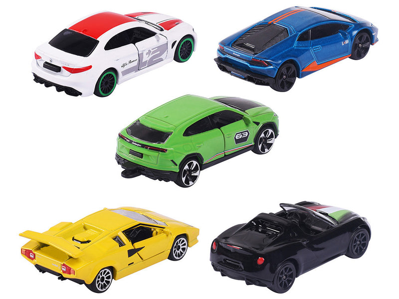 Dream Cars Italy (2023) 5 Piece Set 1/64 Diecast Model Cars by Majorette
