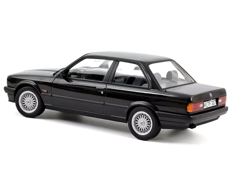 1988 BMW 325i Diamond Black Metallic 1/18 Diecast Model Car by Norev