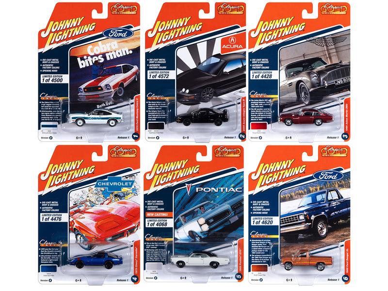Classic Gold Collection 2023 Set B of 6 Cars Release 1 1/64 Diecast