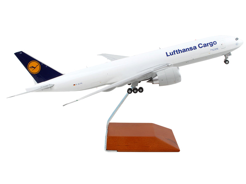 Boeing 777-200F Commercial Aircraft "Lufthansa Cargo" White with Blue Tail "Gemini 200" Series 1/200 Diecast Model Airplane by GeminiJets