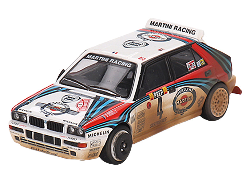 Lancia Delta HF Integrale Evoluzione "Martini Racing - 1992 Rally MonteCarlo" 4 Piece Set 1/64 Diecast Models by True Scale Miniatures