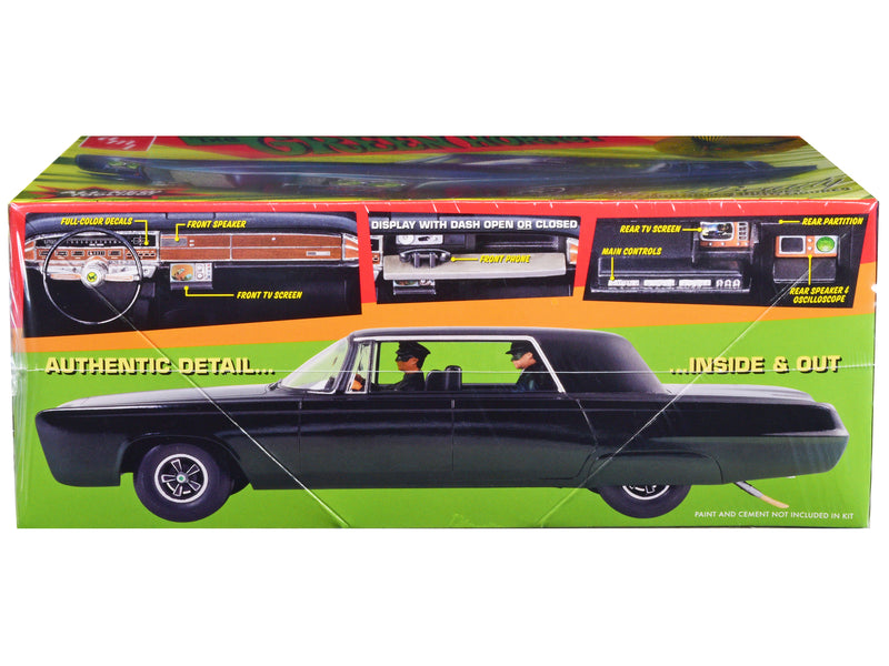 Skill 2 Model Kit Black Beauty "The Green Hornet" (1966–1967) TV Series with Green Hornet and Kato Figures 1/25 Scale Model by AMT